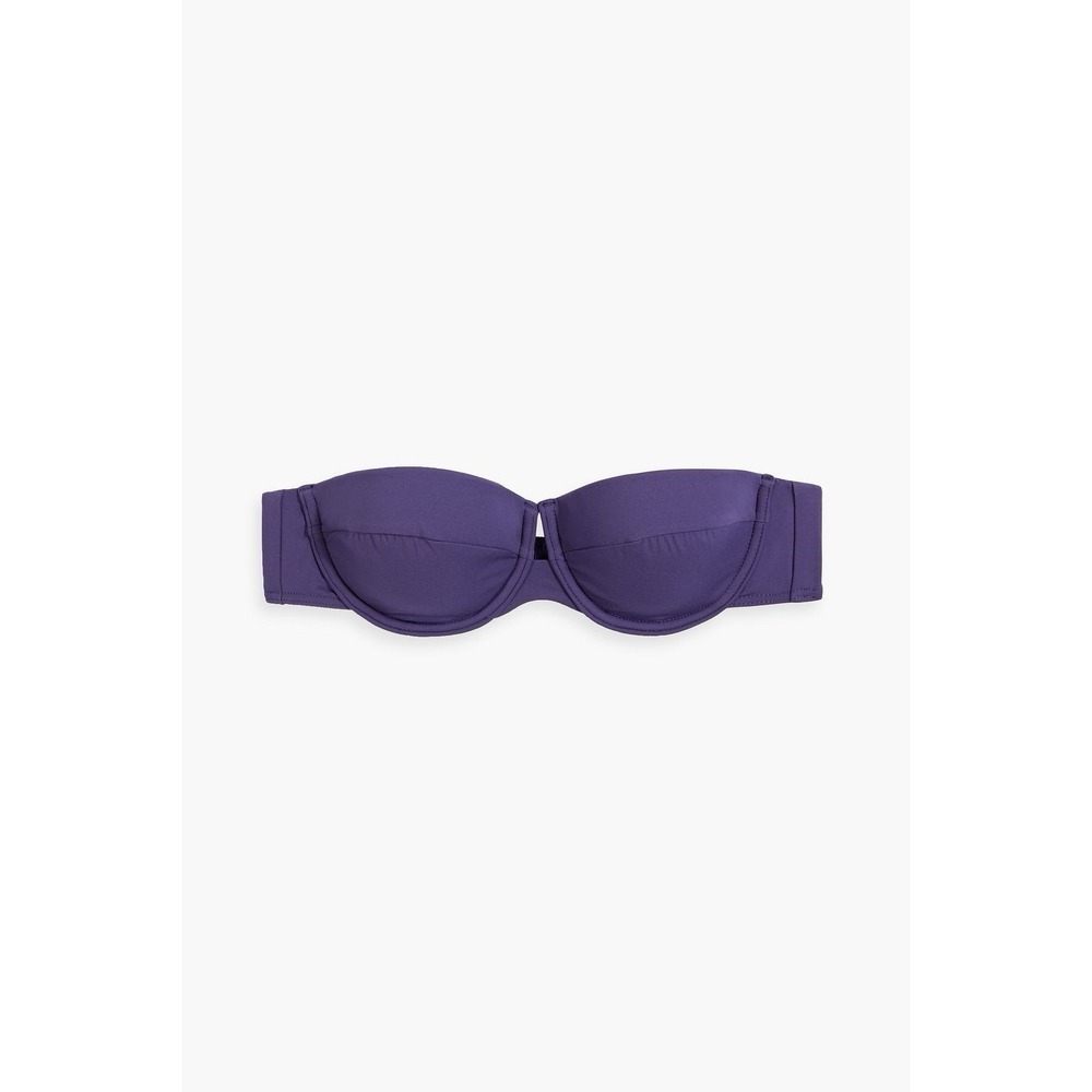 Zimmermann Bandeau Bikini Top Size 10 Cup C/D Purple Underwired Adjustable Strap